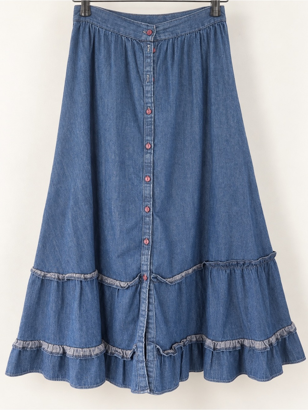 Vintage 1970s denim skirt or garment by Jessica's Gunnies.